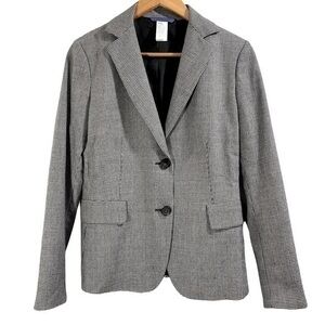 Blue Les Copains women’s blazer jacket Size 44 
Color Black/White